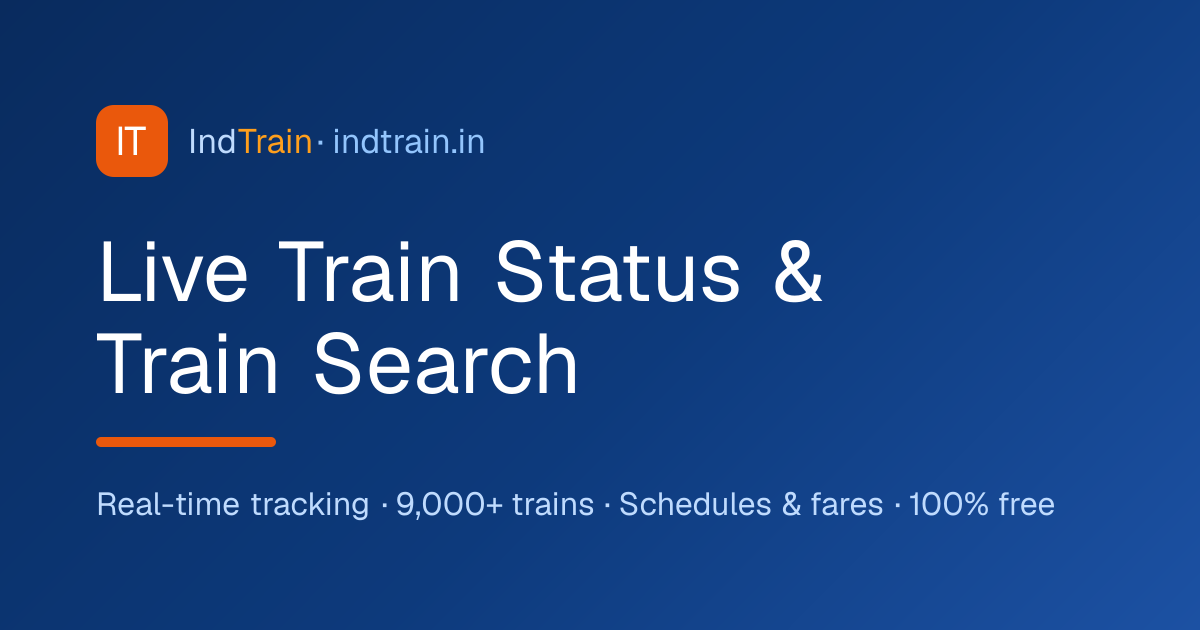 Live Train Status & Train Time Table — IndTrain